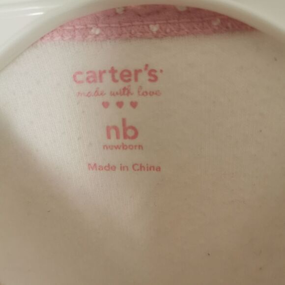 3/$10 Carter's Newborn terry cloth sleeper - Picture 3 of 4